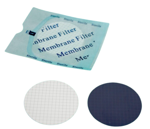 Membranes stérile unitaire MCE blanche 0.45 µ, quadrillage vert, 47 mm, en boîte (  x 100 )